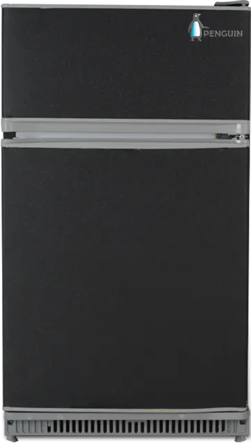 ثلاجة بنجوين مينى بار، ديفروست، 150 لتر، 2 باب، أسود، FG200L