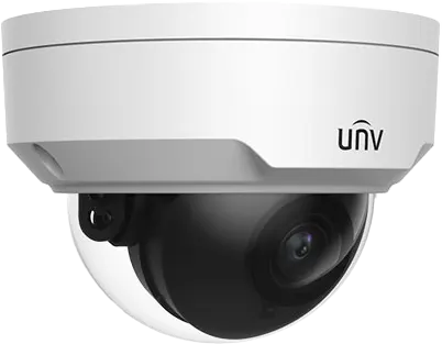 كاميرا مراقبة شبكية يونيفيو داخلية ذات قبة ثابتة تعمل بالأشعة تحت الحمراء، بدقة 4 ميجابكسل، وعدسة 2.8 ملم، باللون الأبيض، IPC324LE-ADF28K-G1