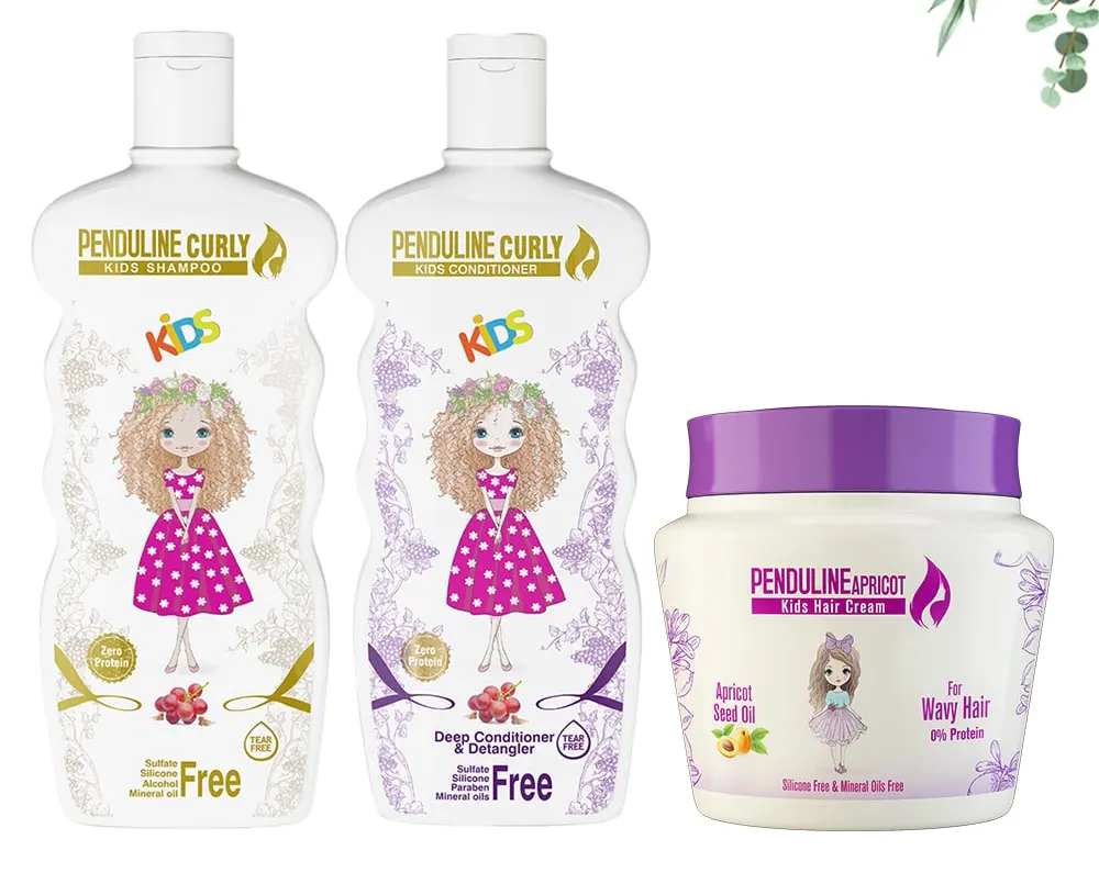 Penduline Wavy hair set hair shampoo 300 ml ,hair conditioner 300 ml , wavy cream 150 ml