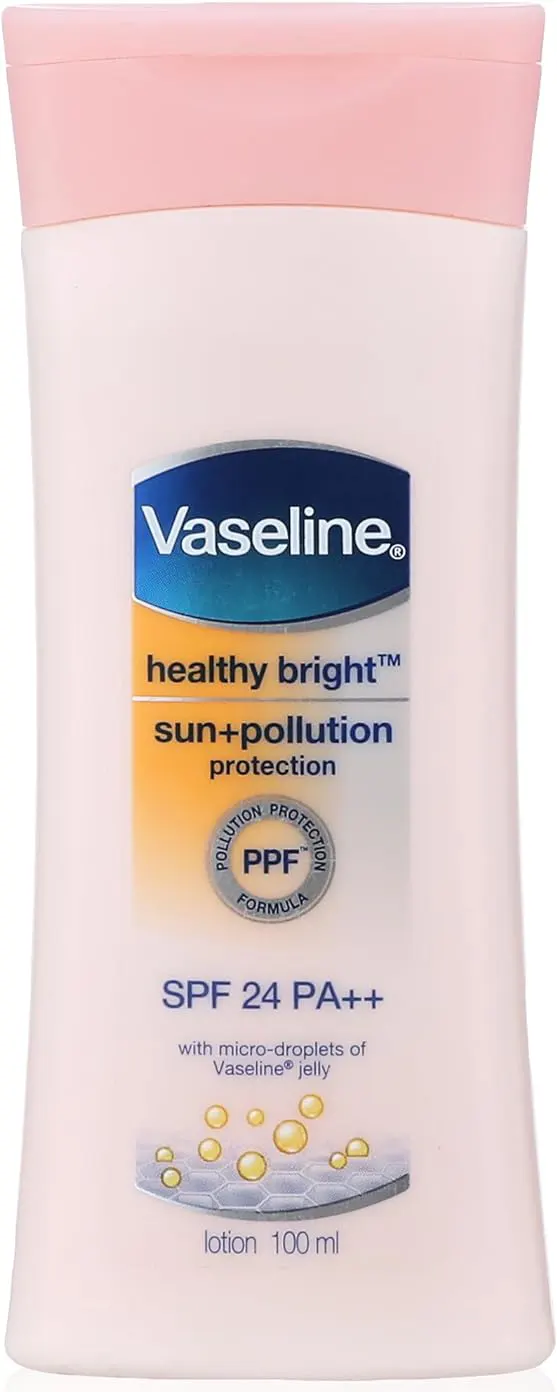 Vaseline Healthy Bright Lotion, Vaseline Body Moisturizer with Sun Protection SPF 24, 100 ml.