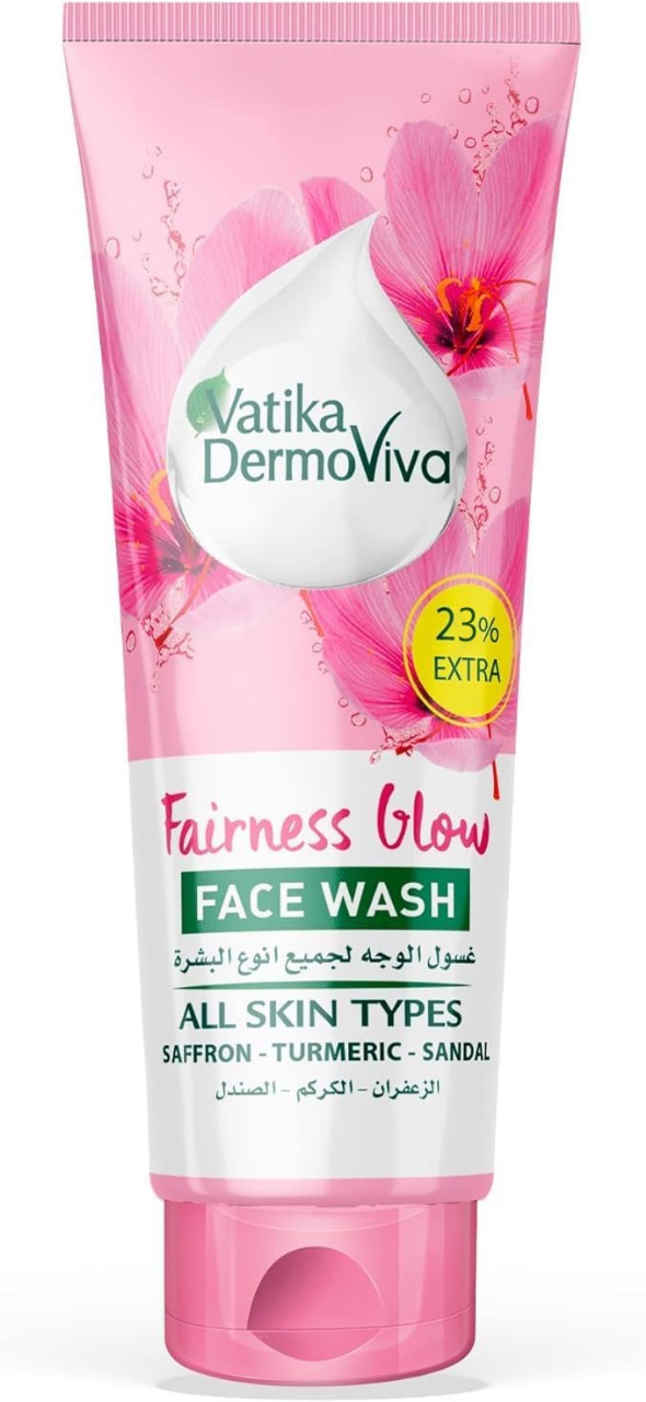 Vatika Dermoviva Cleanser with Saffron, Turmeric & Sandal For All Skin Types 150 ml