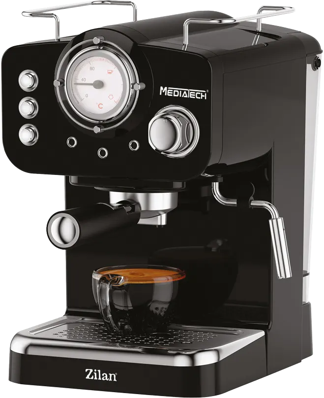 MediaTech Espresso Coffee Maker, 1100W, 15 Bar, Black, MT-CM301