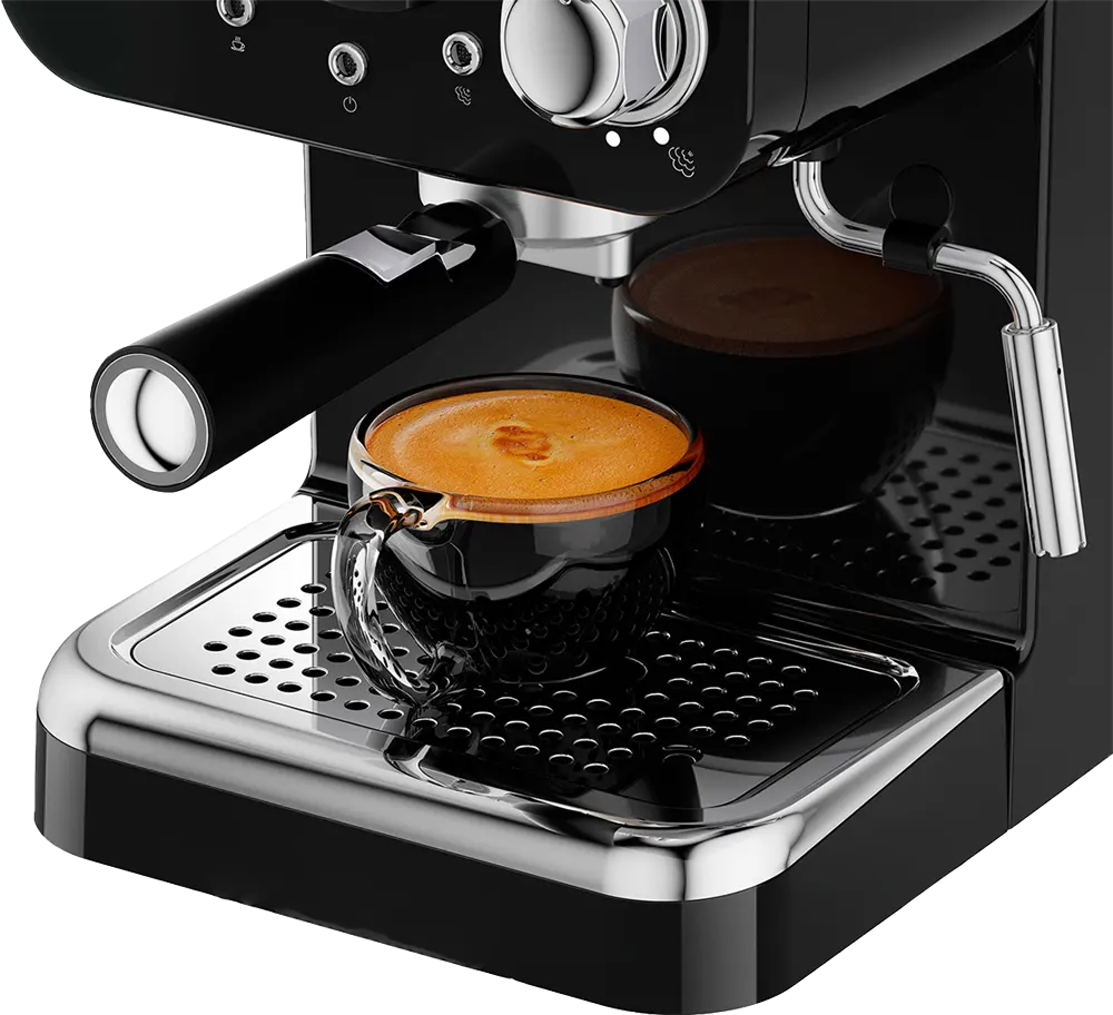 ماكينة تحضير قهوة الإسبريسو ميديا تك، 1100وات، 15 بار، أسود، MT-CM301