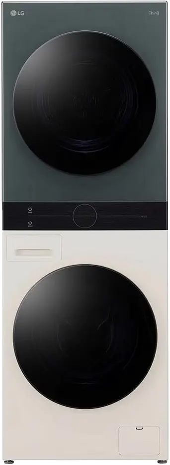 LG Full Automatic Washing Machine, Front Load, 13 Kg - Dryer 10 Kg, 1400 Rpm, Digital Touch Screen, Inverter, Green*Beige, FWT1310BG