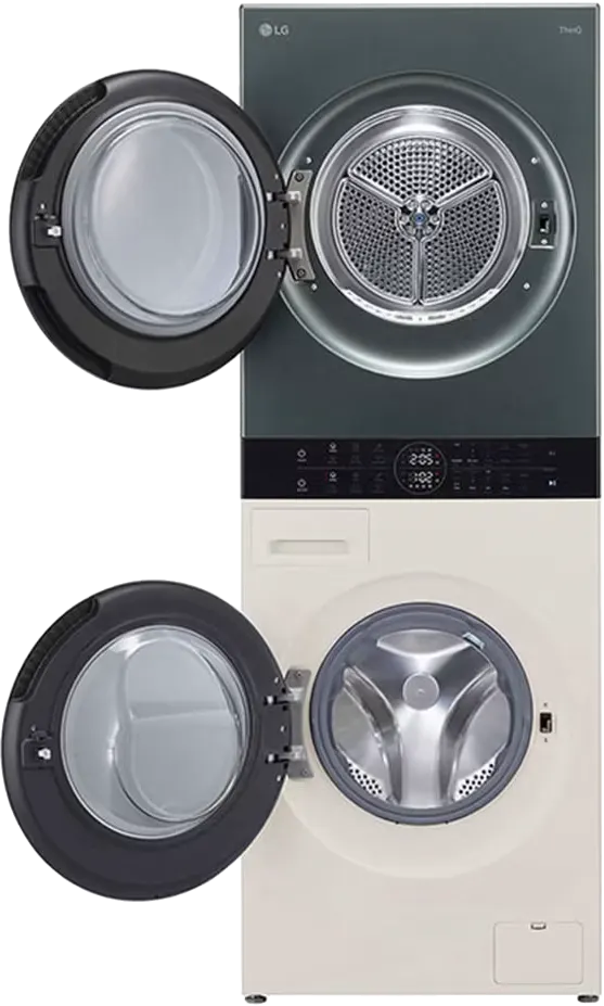 LG Full Automatic Washing Machine, Front Load, 13 Kg - Dryer 10 Kg, 1400 Rpm, Digital Touch Screen, Inverter, Green*Beige, FWT1310BG