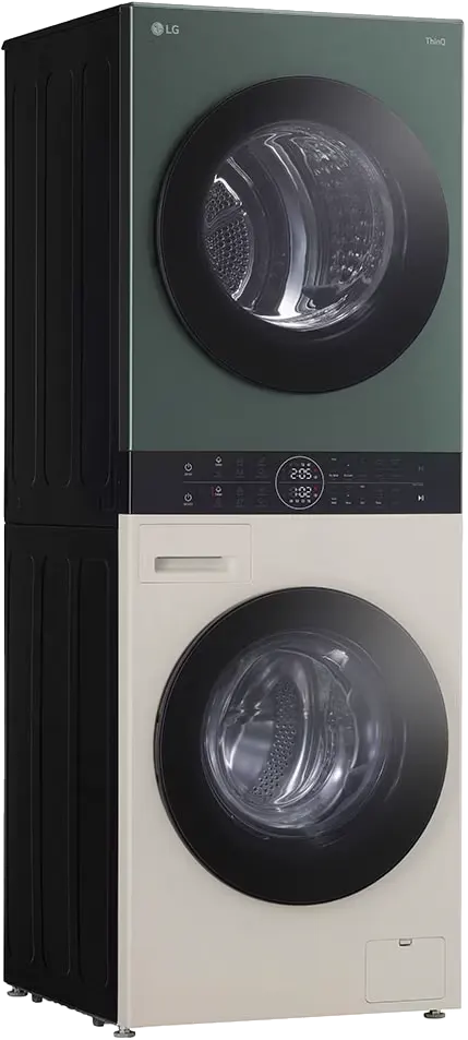 LG Full Automatic Washing Machine, Front Load, 13 Kg - Dryer 10 Kg, 1400 Rpm, Digital Touch Screen, Inverter, Green*Beige, FWT1310BG