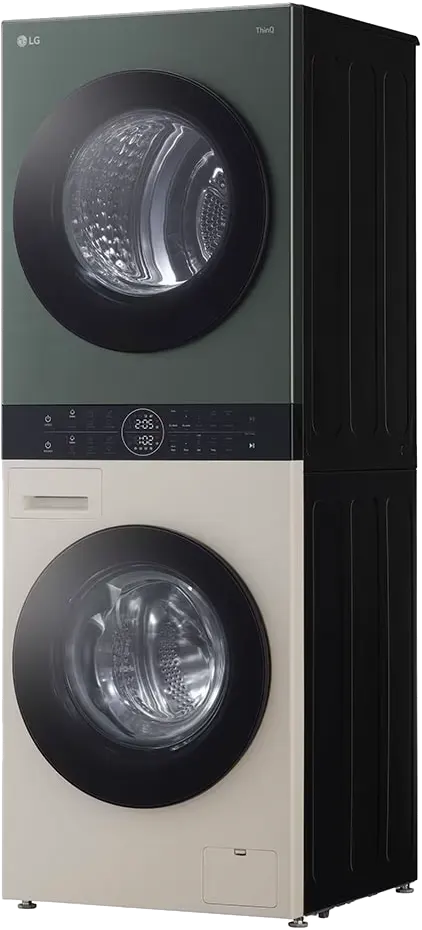 LG Full Automatic Washing Machine, Front Load, 13 Kg - Dryer 10 Kg, 1400 Rpm, Digital Touch Screen, Inverter, Green*Beige, FWT1310BG