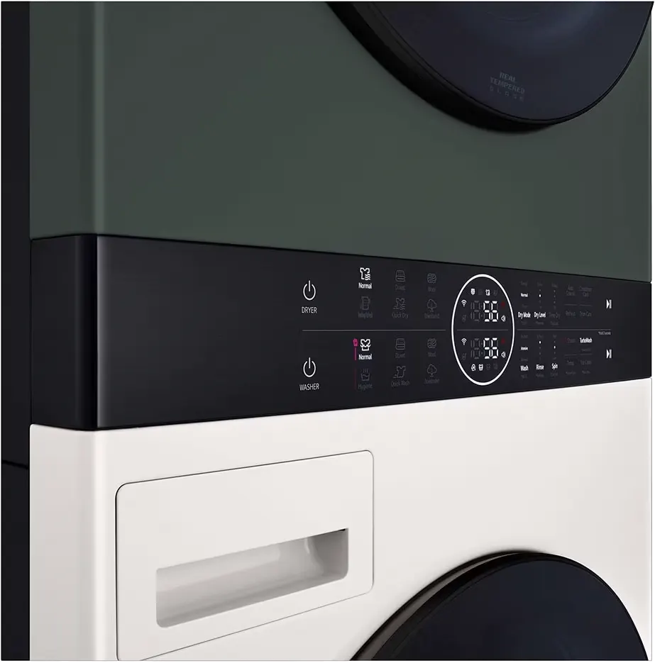 LG Full Automatic Washing Machine, Front Load, 13 Kg - Dryer 10 Kg, 1400 Rpm, Digital Touch Screen, Inverter, Green*Beige, FWT1310BG