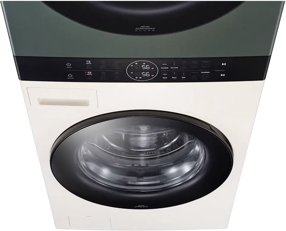 LG Full Automatic Washing Machine, Front Load, 13 Kg - Dryer 10 Kg, 1400 Rpm, Digital Touch Screen, Inverter, Green*Beige, FWT1310BG