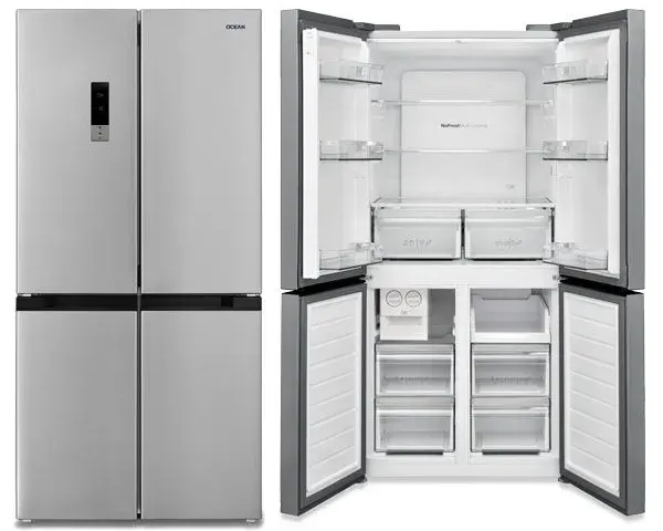 Ocean refrigerator, no frost, 531 litres, 4 doors, digital screen, stainless steel, silver, OMDV520TNFDXA