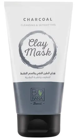قناع ومقشر للبشرة بالطين النقي والفحم النشط من بوبانا 150 مل
