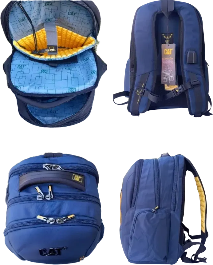 CAT Laptop Backpack, 15.6 Inch, USB  Port, Blue, KH303