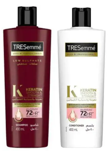 TRESemmé Shampoo and Conditioner, for curly hair, with Argan Oil and Keratin, 400 ml