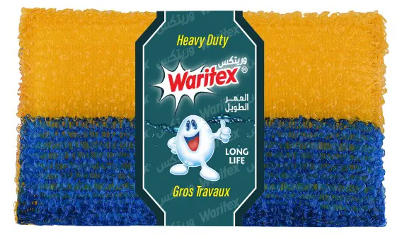 Waritex Long-Life Kitchen Sponge, 2 Pieces, Assorted Colors