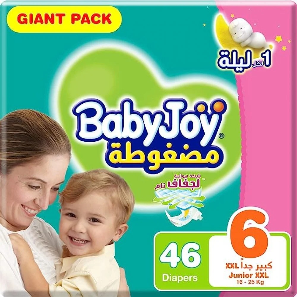 حفاضات بيبي جوي ستريتش بانتس للاطفال مقاس 6، 16 - 23 كجم، 46 حفاضة