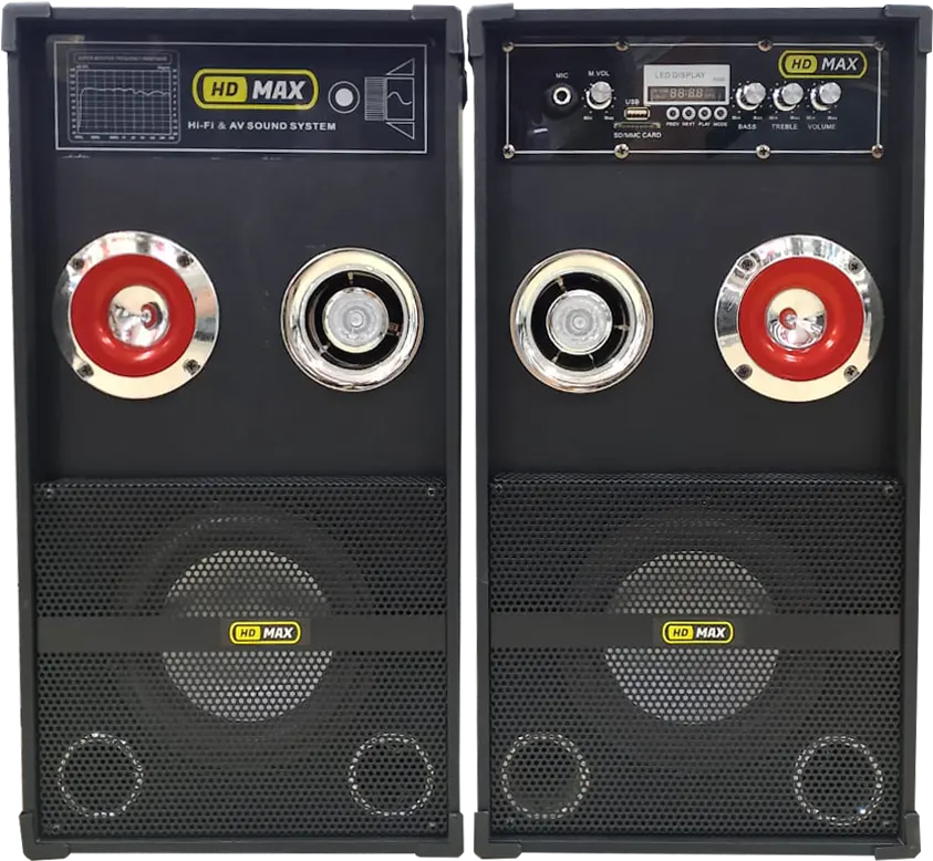 سماعات  اتش دي ماكس صب ووفر، بلوتوث، منفذ يو اس بي، اسود، HD-8800