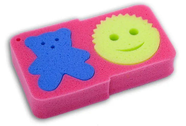 Waritex Baby Bath Sponge, 2 Pieces, Colors