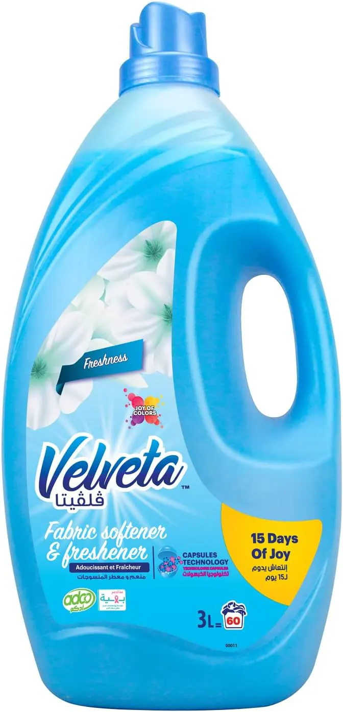 منعم ومعطر الأقمشة برائحة رذاذ المحيط من فلفيتا، 3 لتر