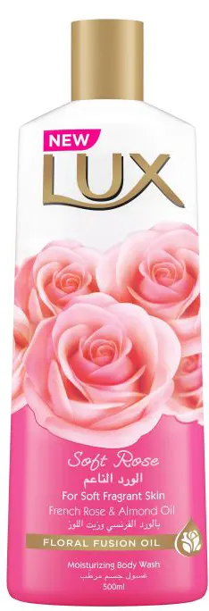 شاور جل لوكس بالورد الناعم الفرنسى وزيت اللوز، 500 مل .