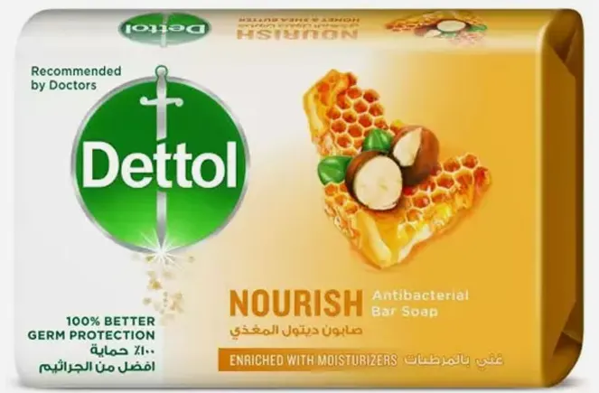 صابون ديتول المغذي للحماية من الجراثيم ، بخلاصة العسل 165 جرام