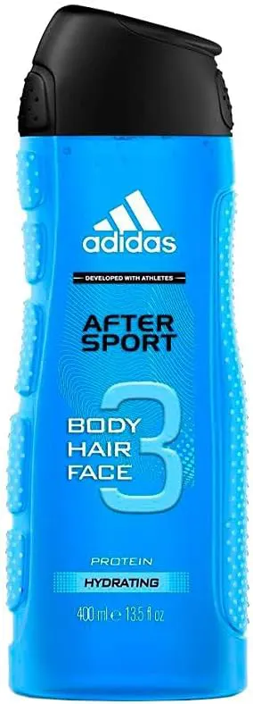 Adidas After Sport 3 in 1 shower gel for hair, body and face, 400 ml