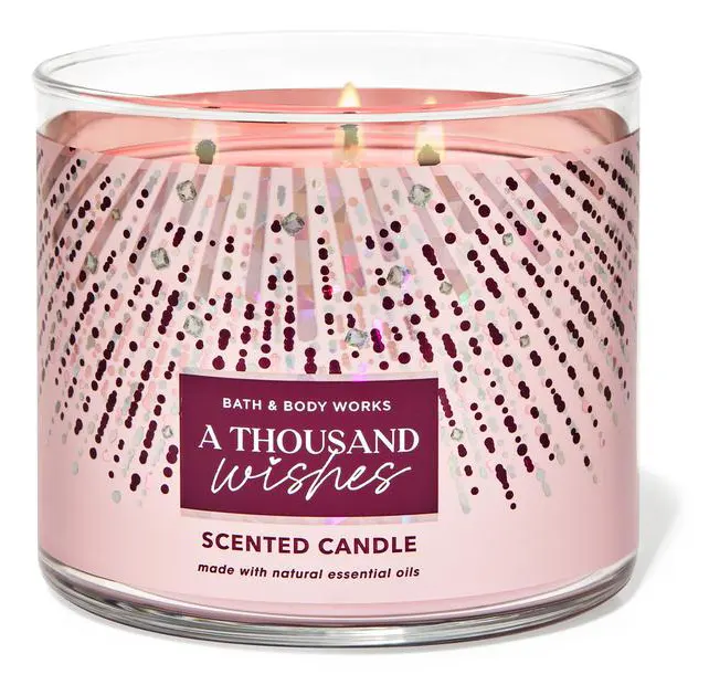 Bath and Body Works A Thousand Wishes Scented 3-Wick Candle 16 oz
