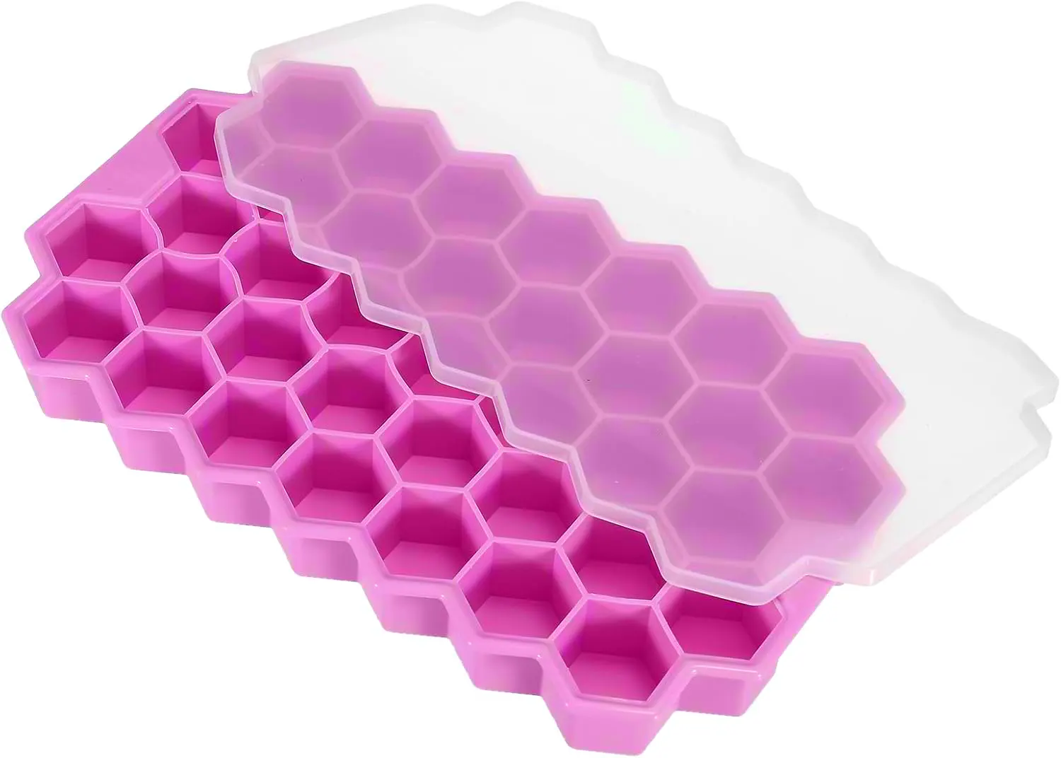 Cell silicone ice mold with lid, colors