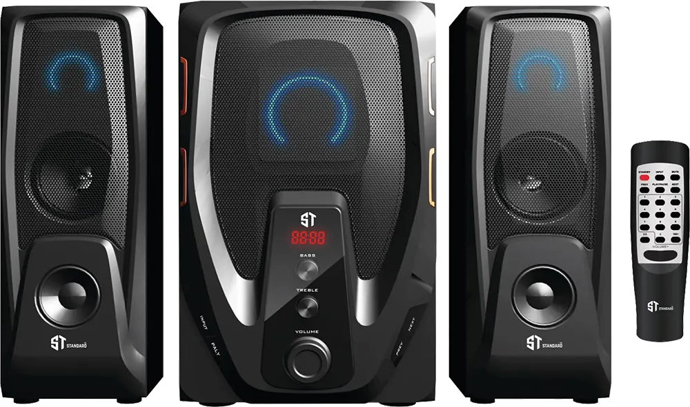 Subwoofer Speakers Standard Roar 6400, Bluetooth, USB Port, Led Light, Black