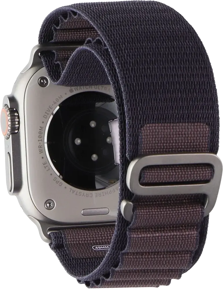 ساعة ابل الترا 2 الذكية، شاشة ريتينا LTPO OLED مقاس 49 ملم، Cellular+ GPS ، هيكل تيتانيوم، بني