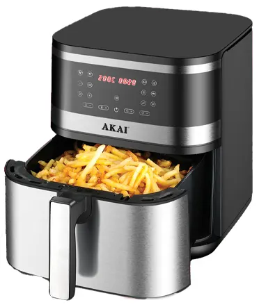 قلاية هوائية أكاي، 1700 وات، 8 لتر، شاشة ديجيتال تاتش، أسود، AK-8002