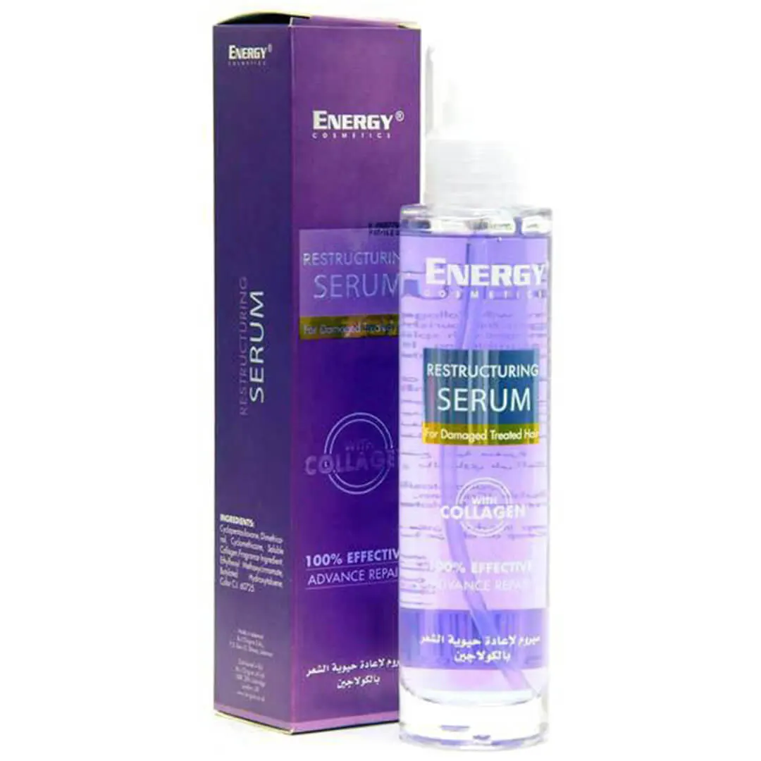 سيروم لاعادة حيوية الشعر التالف بالكولاجين من انيرجي ، 100 مل