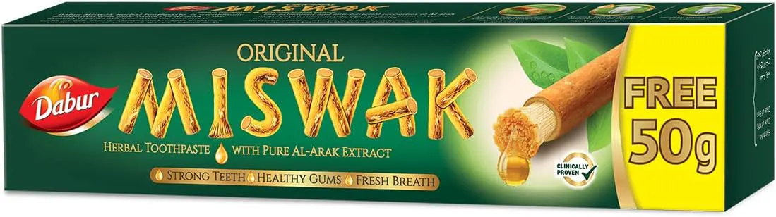 Dabur Miswak Toothpaste, Antibacterial Original, 50g.