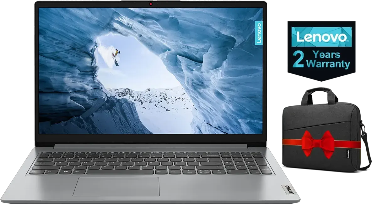 Laptop Lenovo IdeaPad 1 , Intel® Core™ I7-1255U , 12th Gen, 8GB RAM, 512GB M2 SSD Hard Disks, Integrated Intel® Iris® Xe Graphics Card, 15.6 Inch FHD Display, Windows 11, Cloud Grey + Laptop Bag For Free