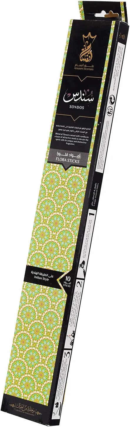 بخور سندس من انسام ، 10 اعواد فلورا علي الطريقة الهندية