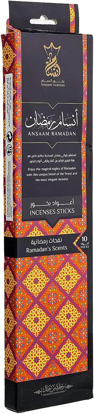 Ansaam Ramadan incense , 10 flora sticks, Indian style