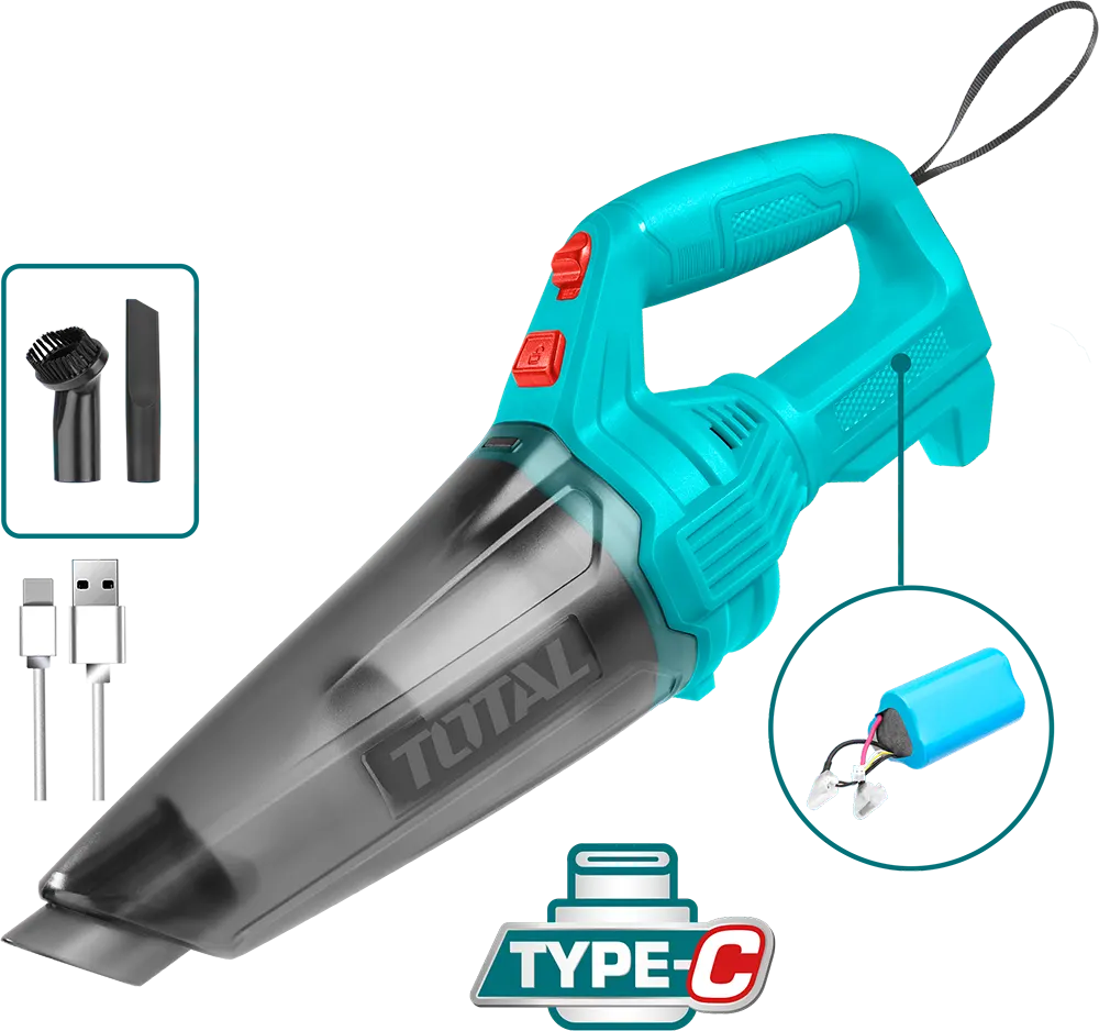 Total Tools Cordless Handheld Rechargeable Vacuum Cleaner, 11.1 Volts, Blue, TVLI2026