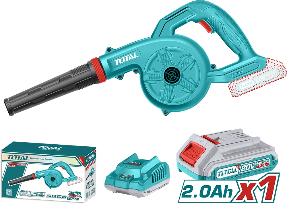 Total Tools Rechargeable Blower, 20V Battery, Blue, TABLI200281