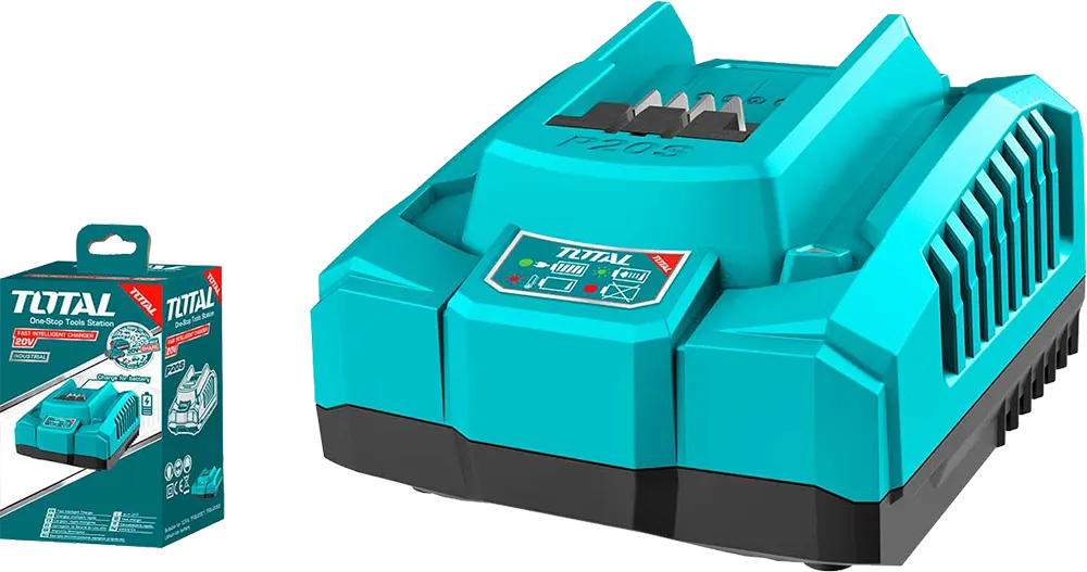 شاحن بطارية سريع توتال تولز، 20 فولت، أزرق، TFCLI20411