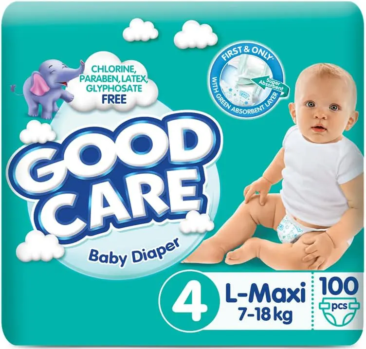 حفاضات جود كيرميجا  للاطفال مقاس 4 ، 7 -18 كجم ، 100 حفاضة