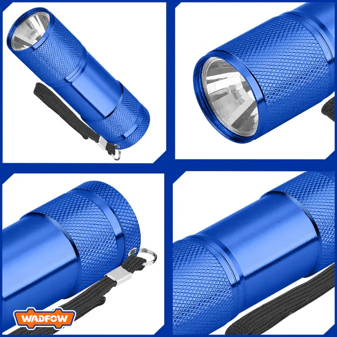 Wadfow Rechargeable Portable LED Flashlight, 50 Bulbs, Blue, WFL2J03