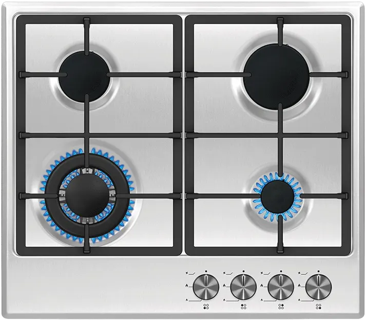 Ignis Built-in Hob, 60 cm, 4 Burners, Gas, Cast Iron Holders, Stainless Steel, Silver, PFK64CX