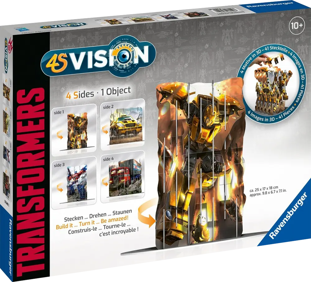 Transformers 4-Side 3D Puzzle, 60 Pieces