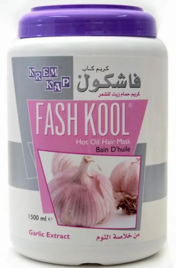 فاشكول حمام كريم وزيت، للشعر الفاقد ترطيب،بخلاصة الثوم ، 1500 مل
