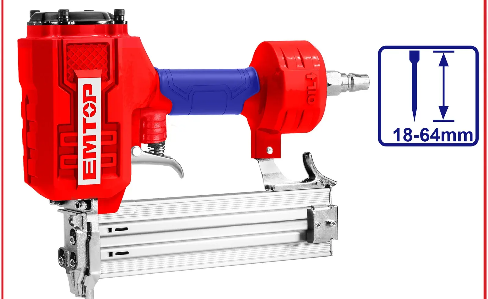 EMTop Nailer Air Stapler, for Concrete, 18-64 mm, ECBN186411