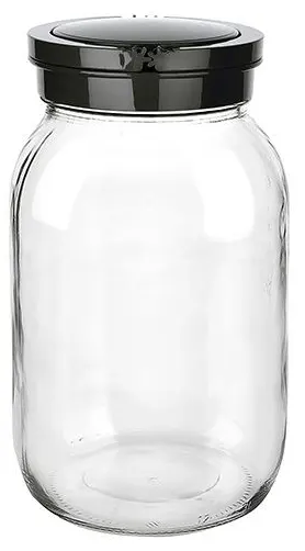 Titiz glass jar with handle , 2000 ml, multiple colors, KC-370