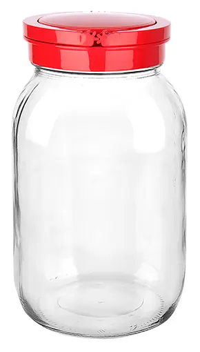 Titiz glass jar with handle , 2000 ml, multiple colors, KC-370