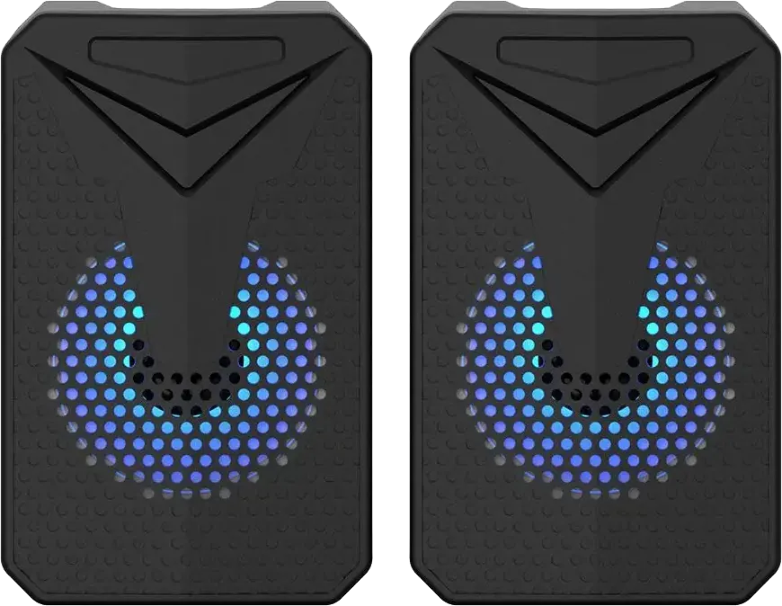 Gamma Wired USB 2.0 Multimedia Speaker For PC, RGB Light, Black, GT-314