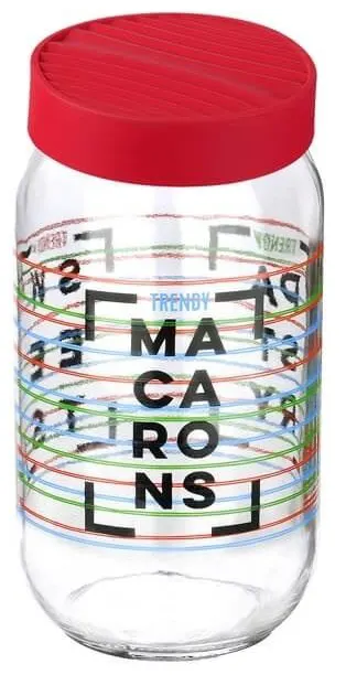 برطمان زجاج مزخرف بغطاء لف من تيتيز، 1000مل ،ألوان متعددة، KC-290