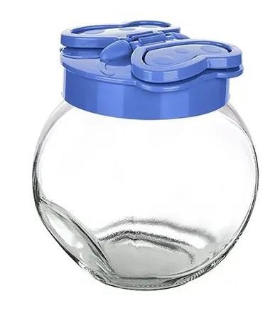 برطمان زجاج فراشة بيد من تيتيز، 500 مل ،ألوان متعددة، KC-221