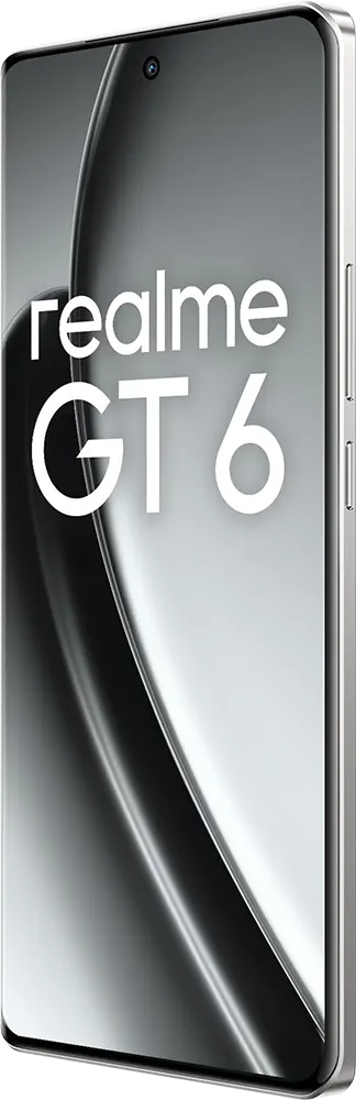 Realme GT6 Dual SIM Mobile, 512GB Internal Memory, 16GB RAM, 5G Network, Fluid Silver